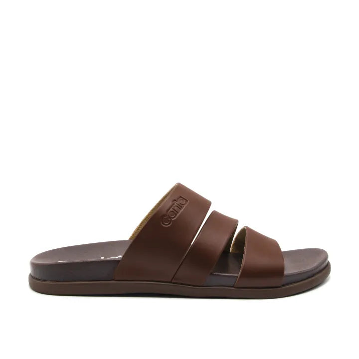 CANIA CLAQUETTE 3 BANDES MARRON