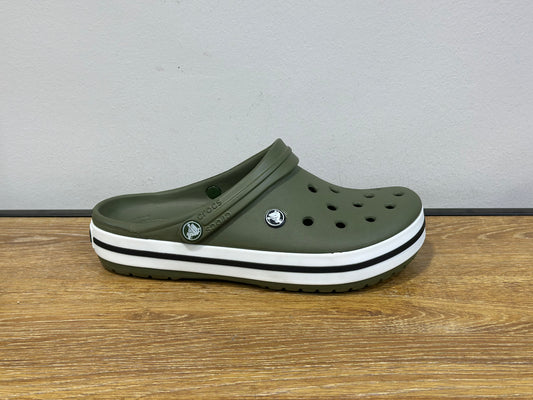 Crocs Crocband vert avec un trait noir