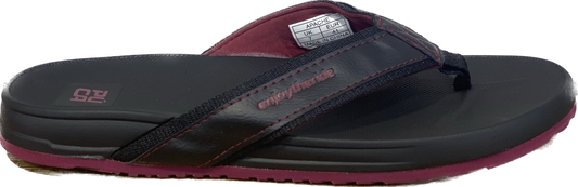 PUCA flip flop noir et rouge