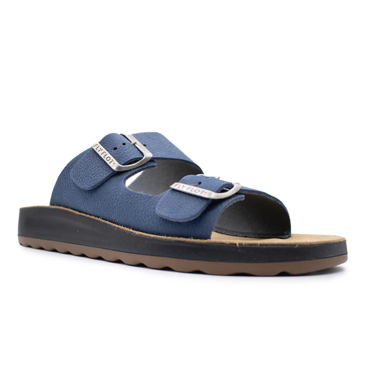 Leather Man Slipper Blue
