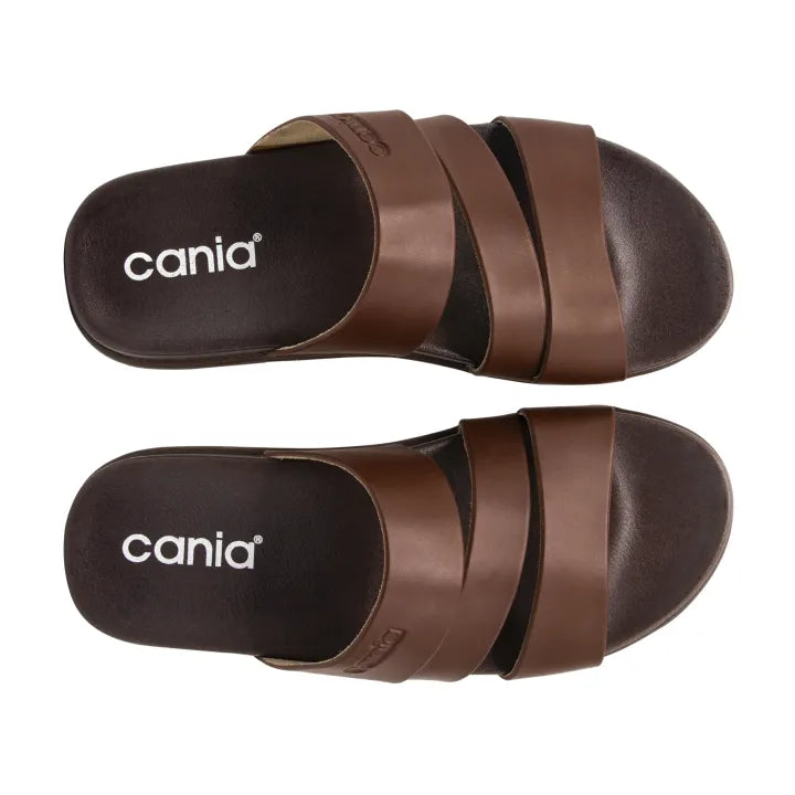 CANIA CLAQUETTE 3 BANDES MARRON