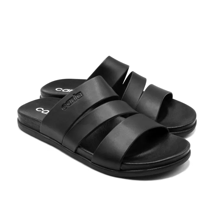 CANIA CLAQUETTE 3 BANDES NOIR