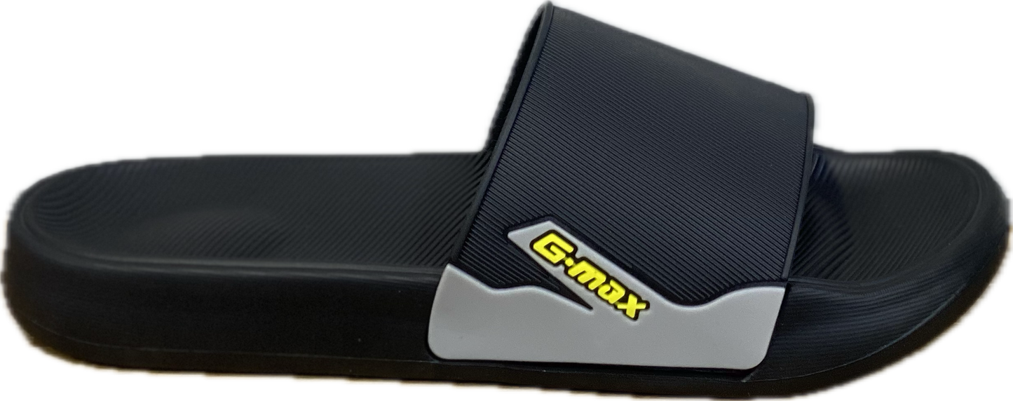 CLAQUETTE G.MAX noir et gris et jaune