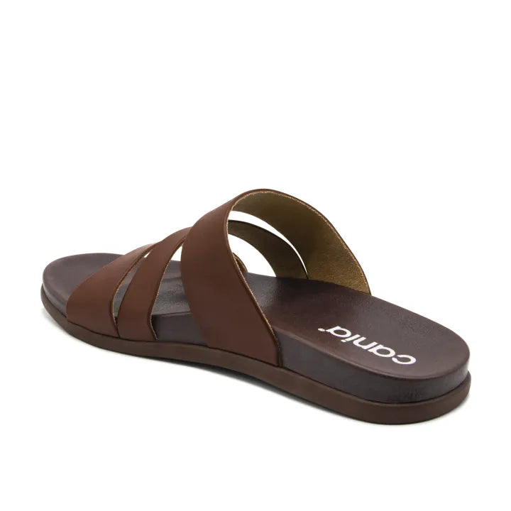 CANIA CLAQUETTE 3 BANDES MARRON