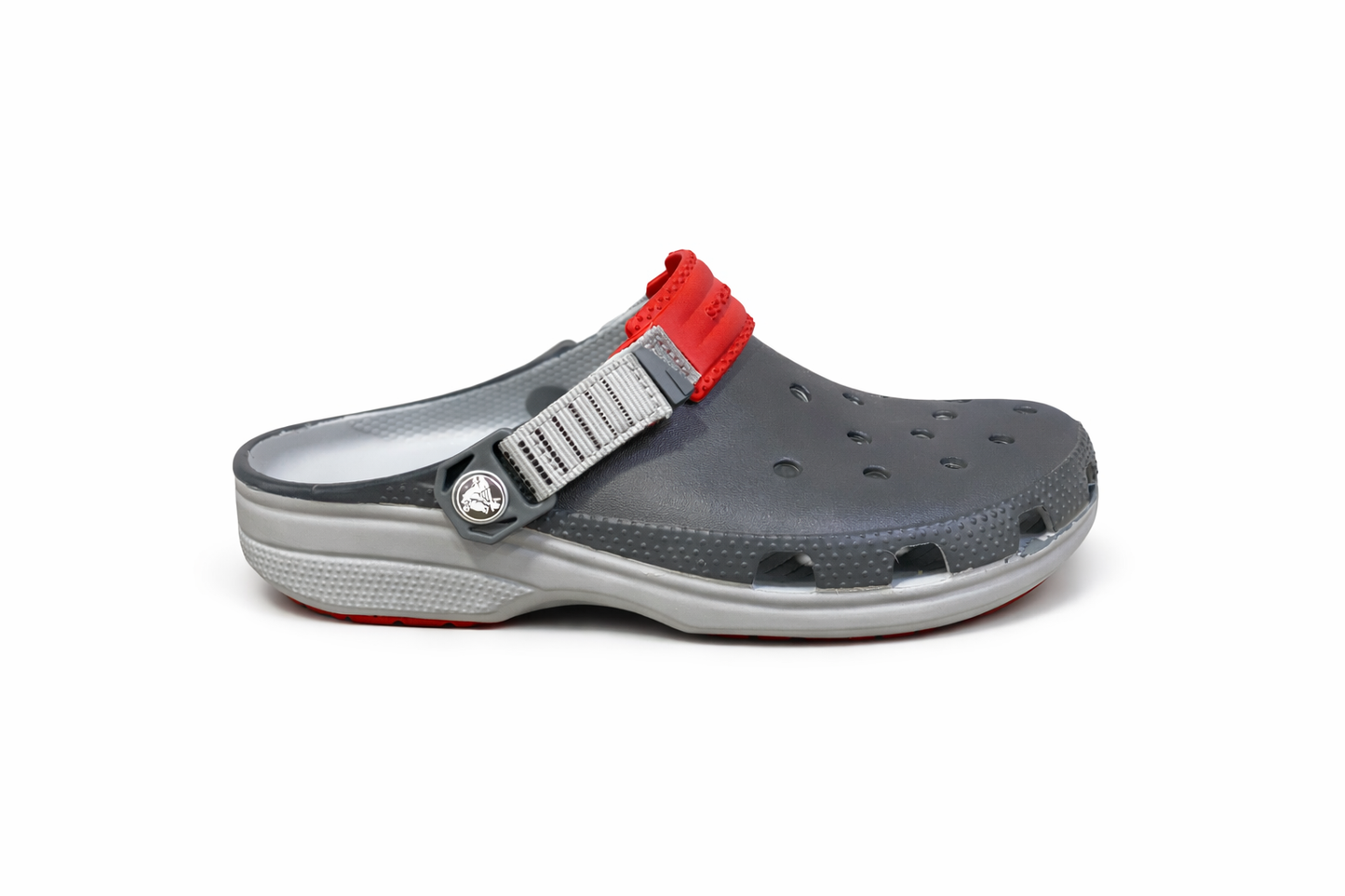 CROCS classic turbo clog gris avec rouge