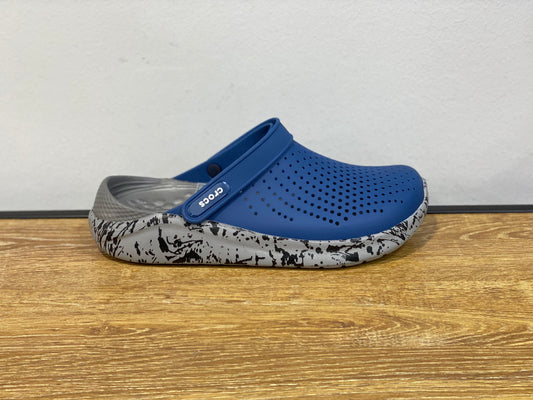CROCS LITERIDE CLOG BLEU ET GRIS MOUCHETÉ