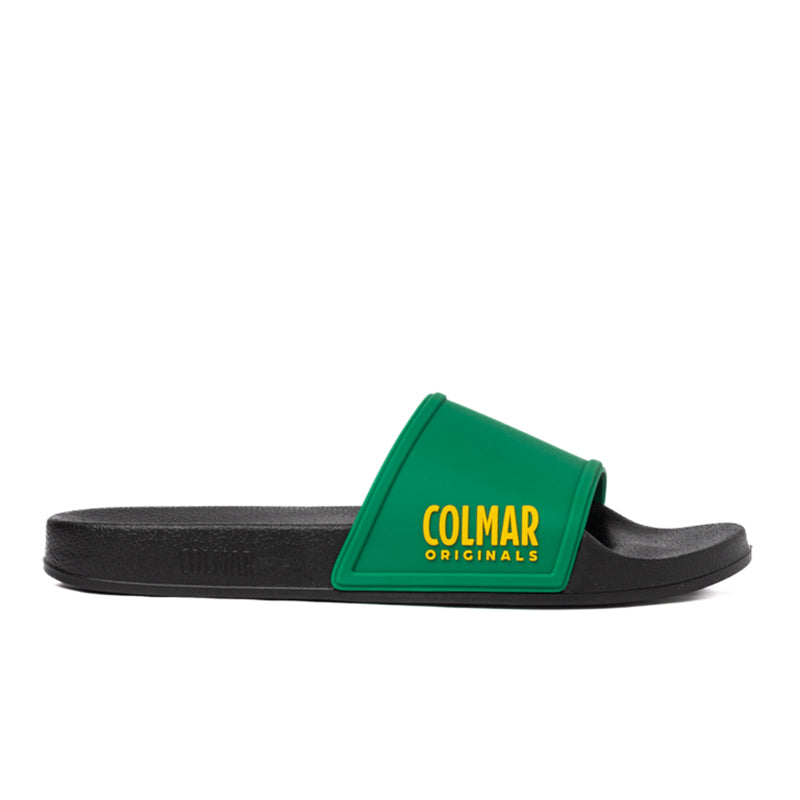 SLIPPER PLAIN BLACK-OCHRE-GREEN 901 TG