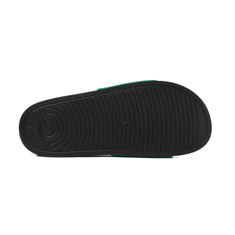 SLIPPER PLAIN BLACK-OCHRE-GREEN 901 TG