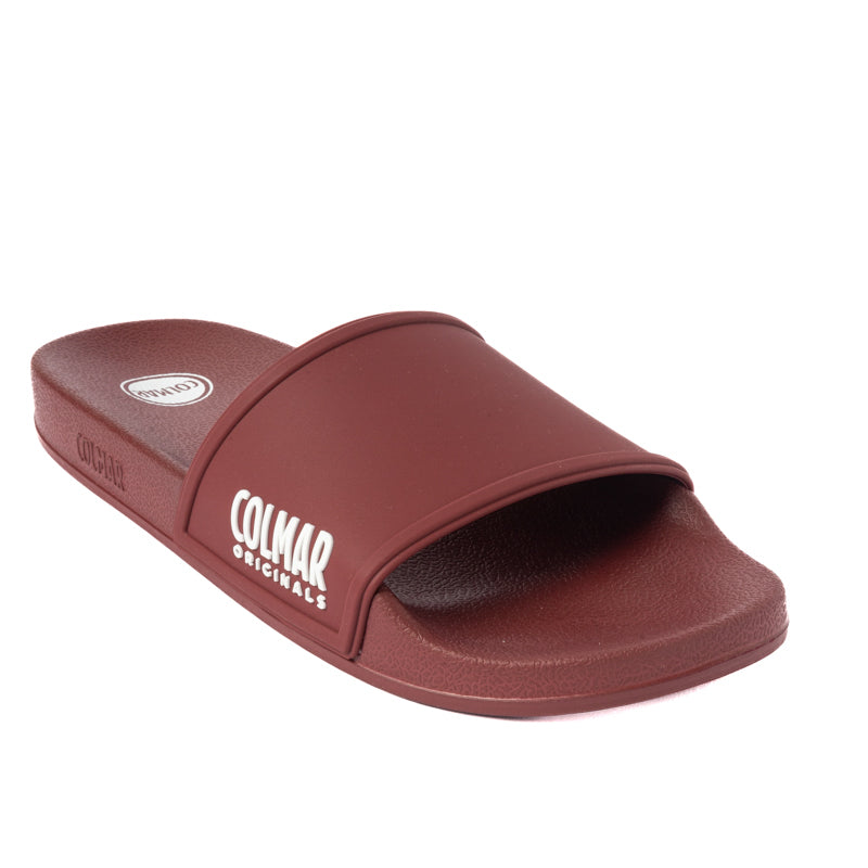 SLIPPER PLAIN BORDEAUX-WHITE 907 TG