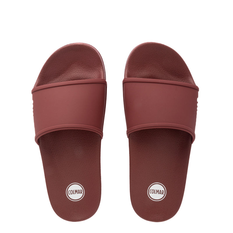 SLIPPER PLAIN BORDEAUX-WHITE 907 TG