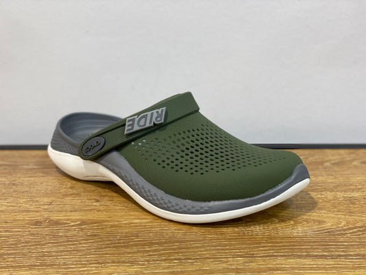 CROCS LITERIDE 360 CLOG vert et gris et blanc