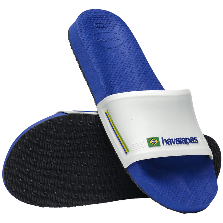 HAVAIANAS SLIDE BRASIL AZUL NAVAL BRANCO
