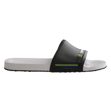 HAVAIANAS SLIDE BRASIL BRANCO PRETO