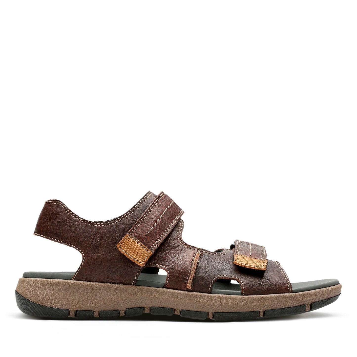 CLARKS Brixby Shore Dark Brown Leather