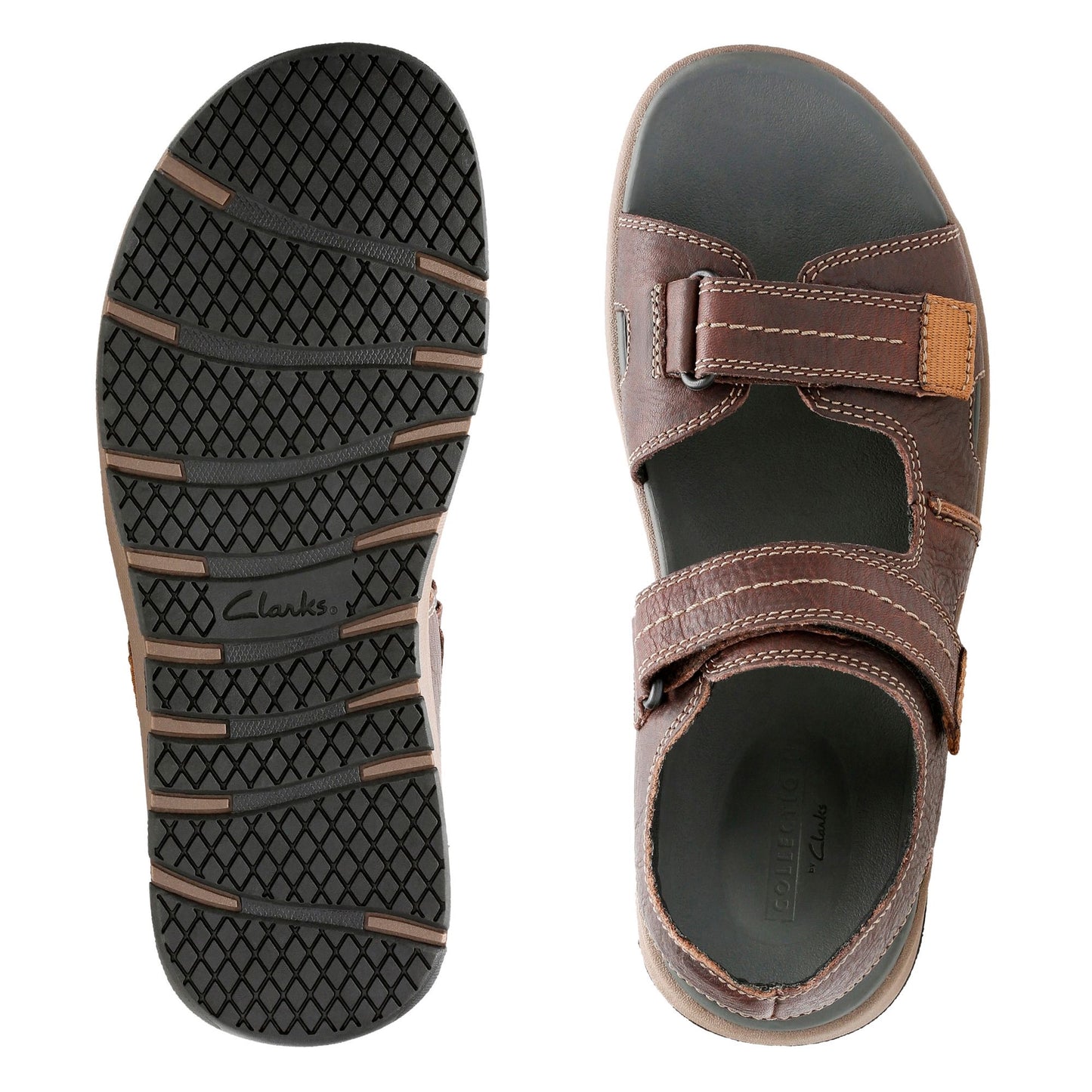 CLARKS Brixby Shore Dark Brown Leather