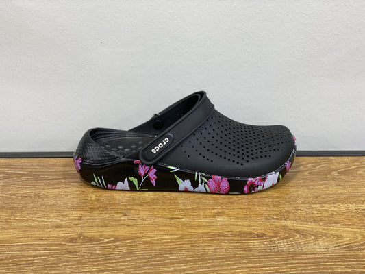 CROCS NOIRE ET FLEURS