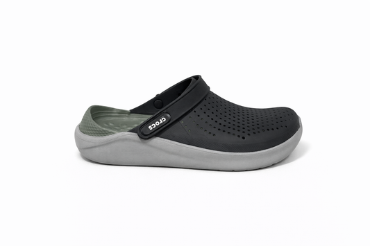 CROCS LITERIDE CLOG NOIR ET VERT ET GRIS