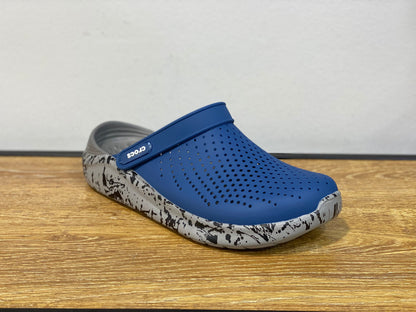 CROCS LITERIDE CLOG BLEU ET GRIS MOUCHETÉ