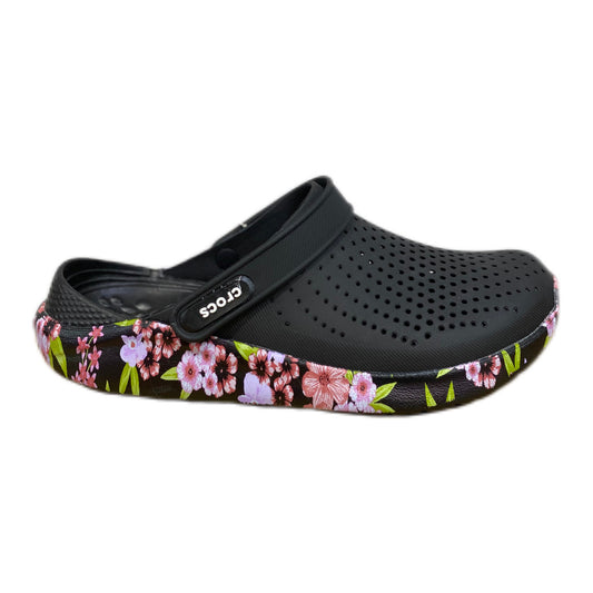 CROCS NOIRE ET FLEURS