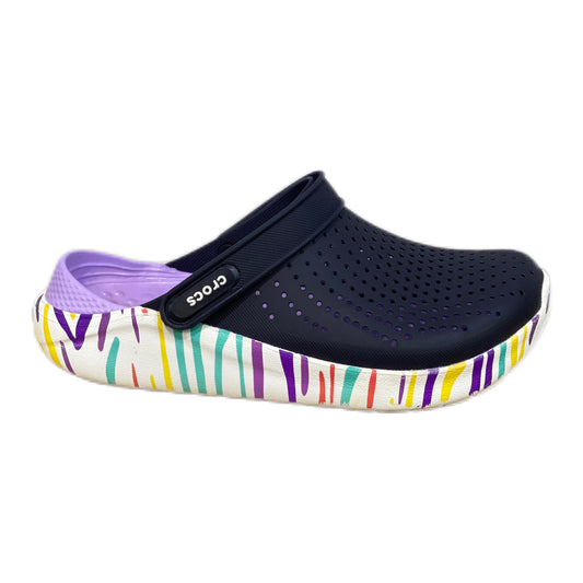 CROCS LITERIDE bleu nuit est mauve et blanc moucheté