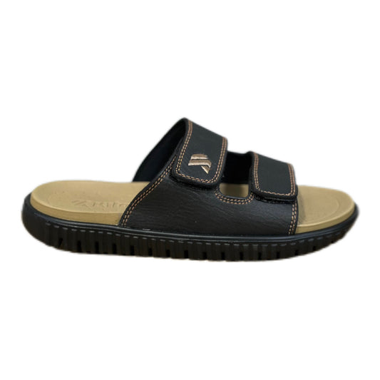 KITO CLAQUETTE 2 BANDES SCRATCH Noir et miel