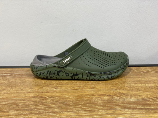 CROCS LITERIDE CLOG VERT ET GRIS ET VERT MOUCHETÉ