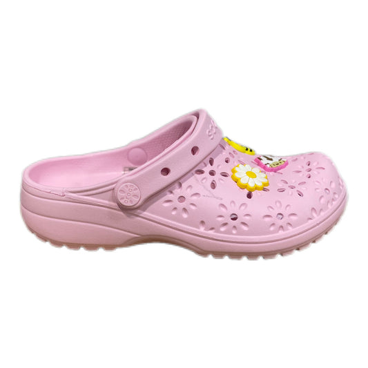 Classic floral cut out clog (rose)