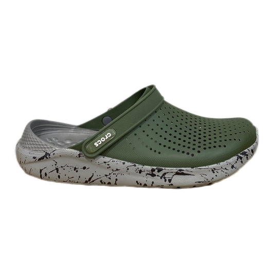 CROCS LITERIDE CLOG VERT ET GRIS MOUCHETÉ