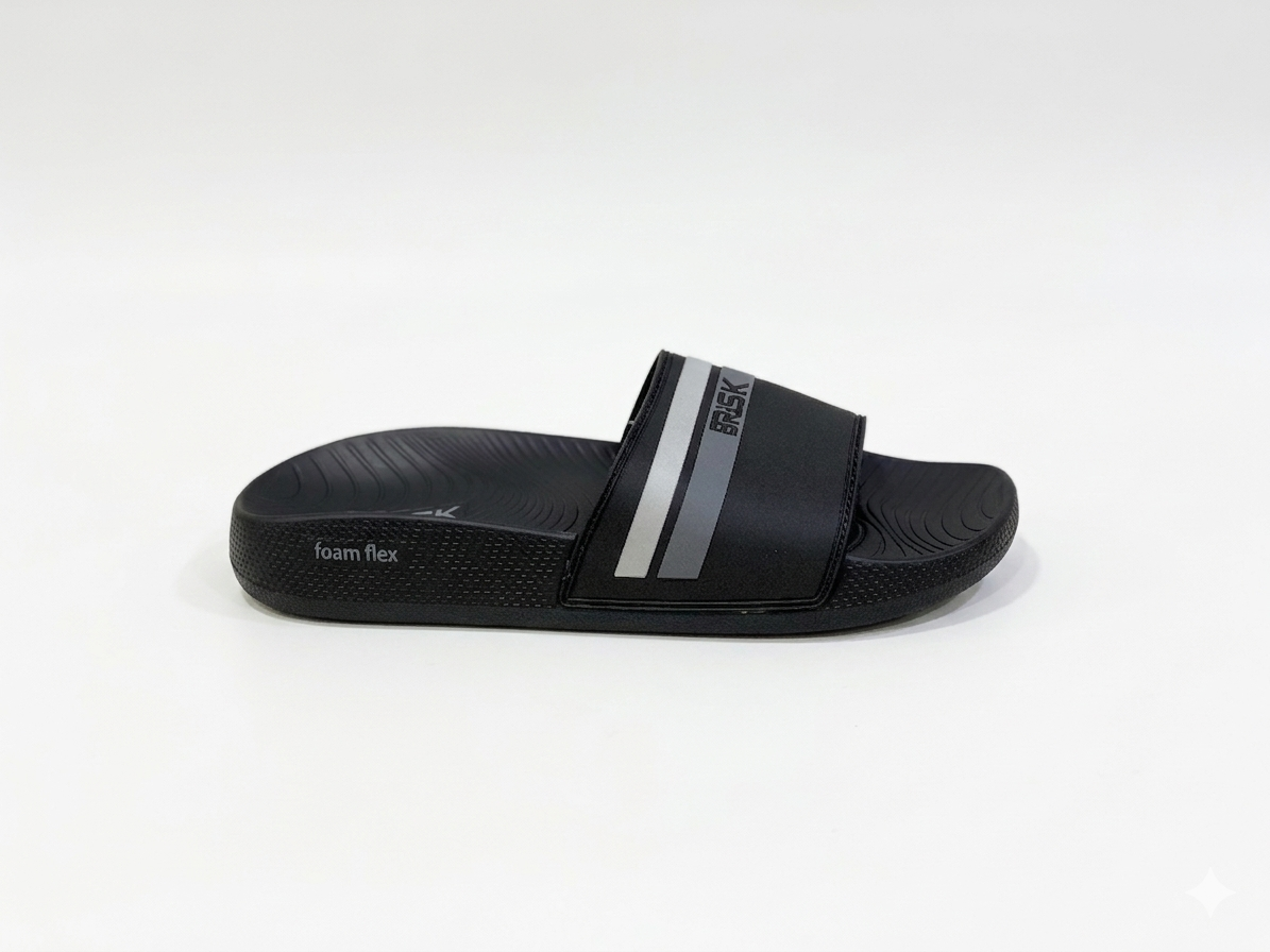 BRISK Claquette noir et gris