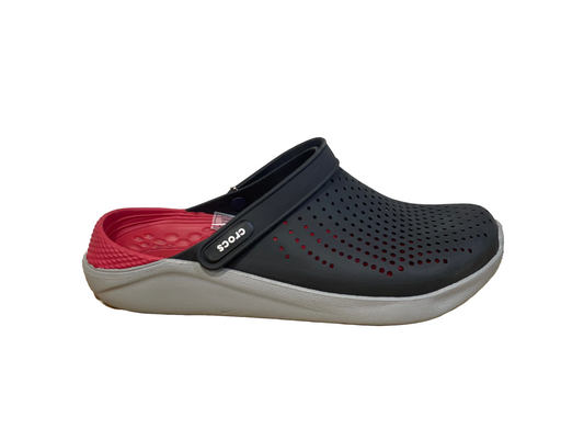 CROCS noir et rouge et gris