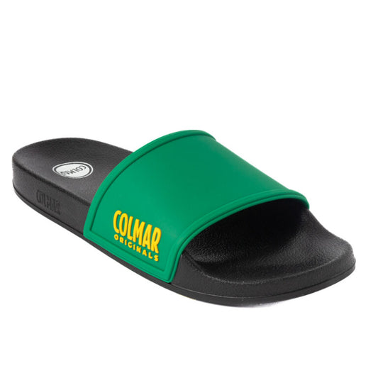 SLIPPER PLAIN BLACK-OCHRE-GREEN 901 TG