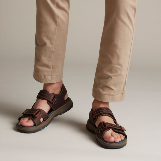 CLARKS Brixby Shore Dark Brown Leather
